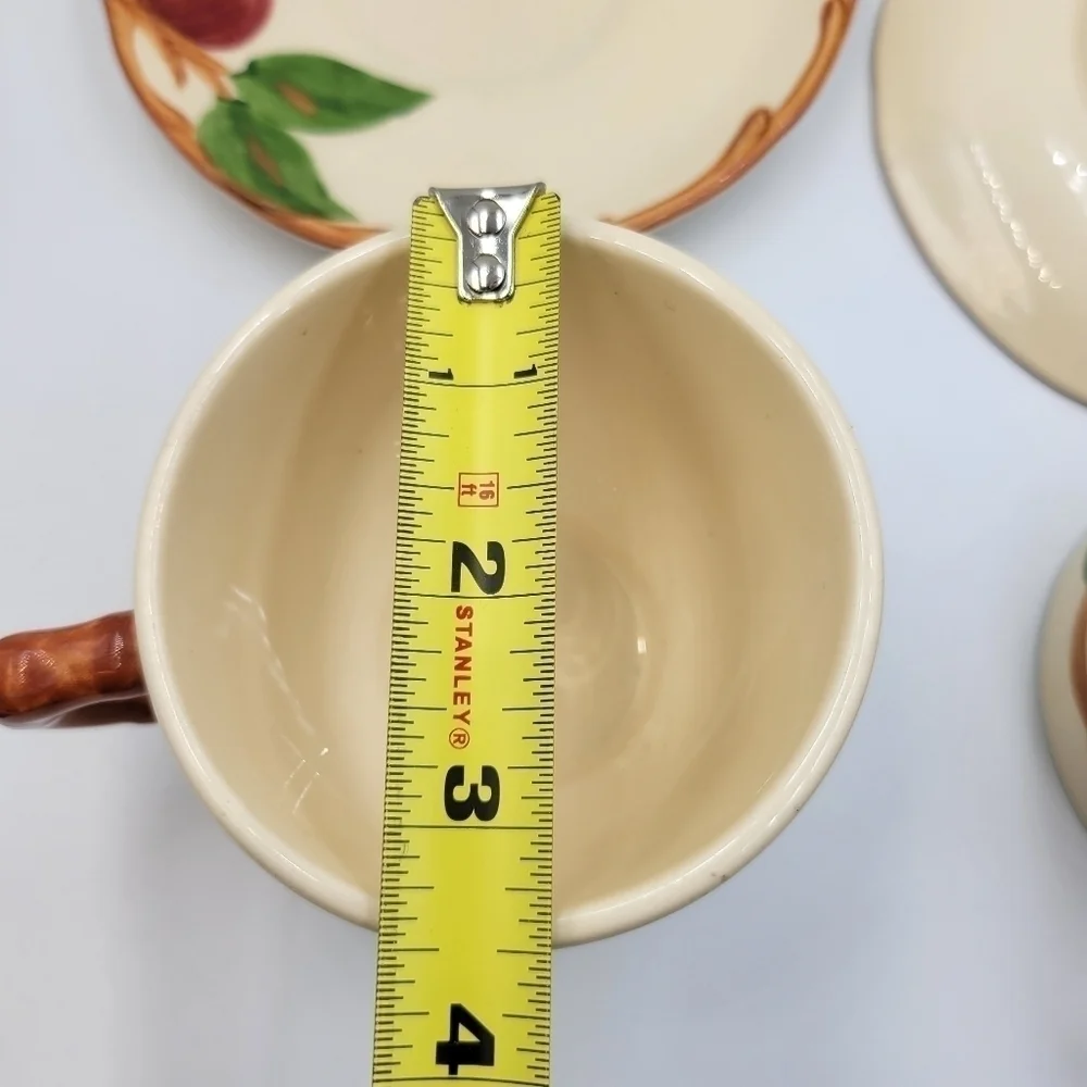 Vintage Franciscan Apple Set of 2 Cups & 2 Saucers